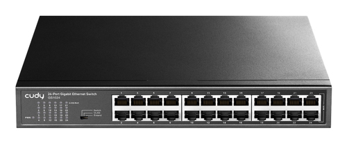 Коммутатор CUDY 24-Port Gigabit Metal Switch 24-Port Gigabit Switch, 24 Gigabit RJ45 Ports, IGMP Snooping, Loop Detection/Prevention, 802.1p/DSCP QoS, Switch/VLAN/Extend working mode DIP switch, Rack-mountable Steel Case, Power Saving, Plug & Play, Rack-Mount kits included