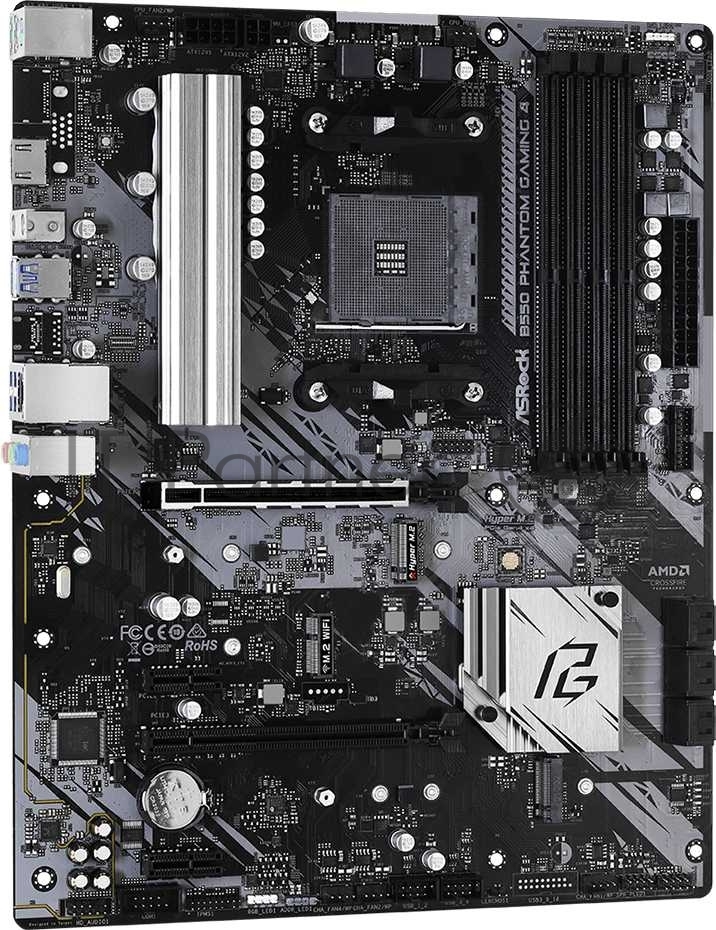 Материнская плата ASRock B550 Phantom Gaming 4, AM4, AMD B550, 4xDDR4, 6xSATA, 2xM.2, 1xPCIe 4.0 x16, HDMI, 1x1Gb LAN, 3x3.5 мм, 7.1, ATX