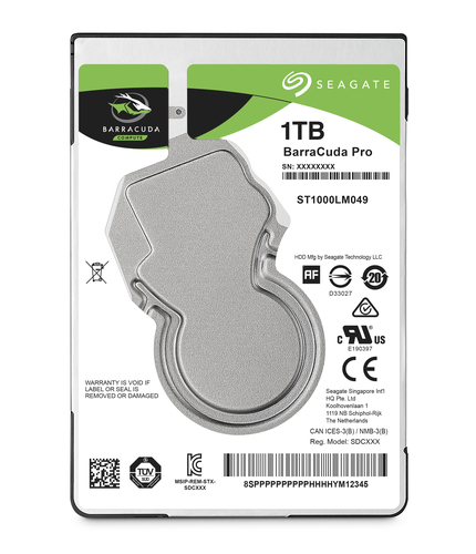 Жесткий диск Seagate Barracuda HDD SATA 2,5" 1Tb, 7200 rpm, 128Mb buffer, 512e/4Kn, ST1000LM049, 1 year