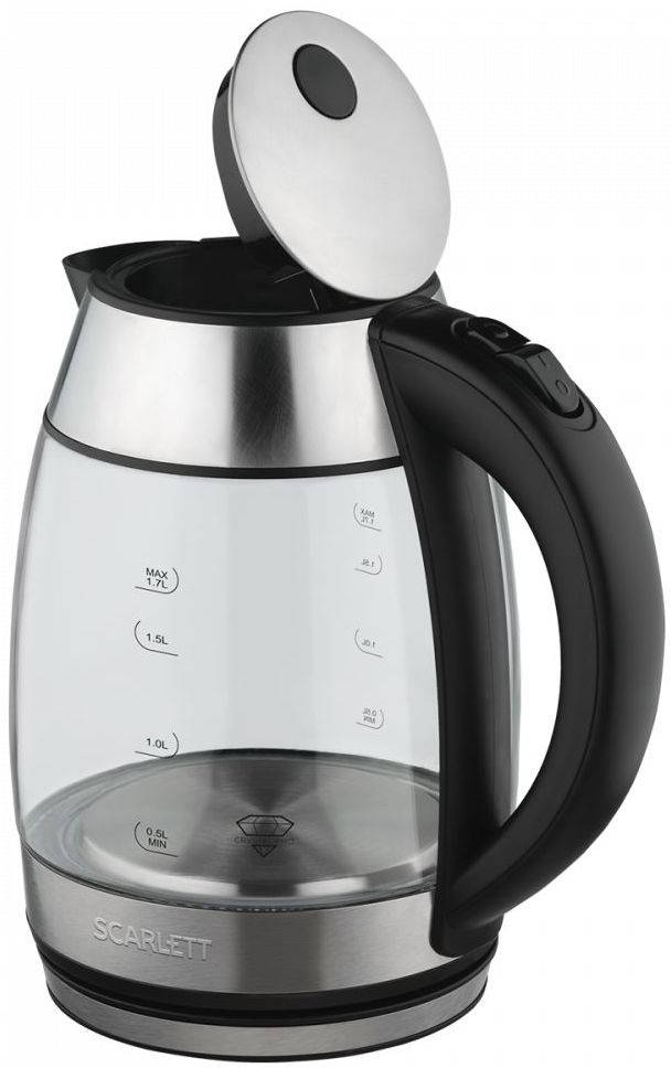 SCARLETT Чайник электрический SC-EK27G94 1.7л. 2200Вт нержавеющая сталь корпус: стекло/металл/пластик