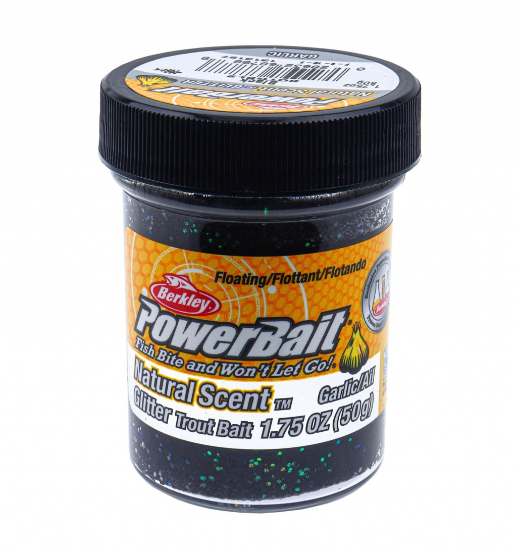 Форелевая паста Berkley Natural Scent Glitter Trout Bait Garlic Black Чеснок цв черный SAP-1313127
