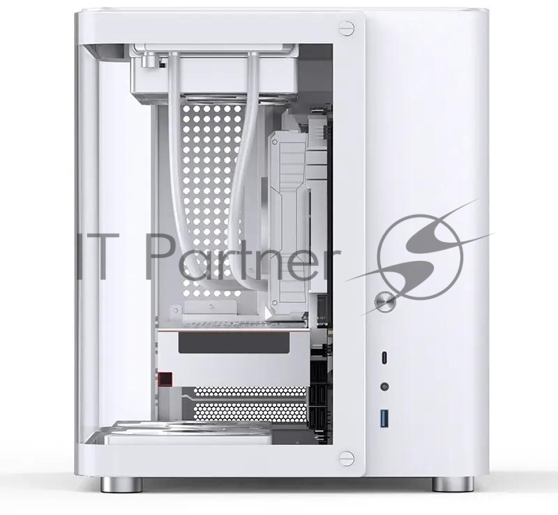 Компьютерный корпус без блока питания JONSBO TK-1, Mini-Tower, TG, no fan, 1xUSB-A 3.2 + 1xUSB-C 3.2, mATX, mITX White