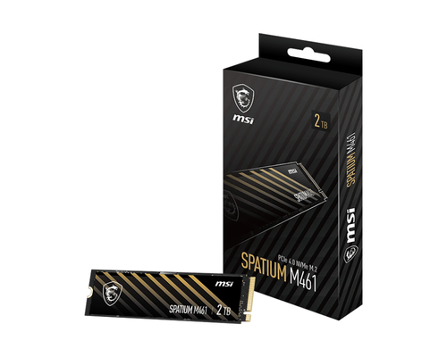 Диск SSD MSI - SPATIUM M461, игровой, M.2 2280, 2 ТБ, PCIe 4.0 NVMe x4, speed write-4200МБ/с read-5000МБ/с, PHISON E21T, S78-440Q550-P83