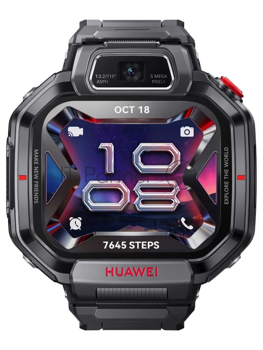 Детские умные часы Huawei Watch Kids X1 PRO DRP-L10, 1.82" AMOLED, 4G, Wi-Fi, Bluetooth, IP68, черный