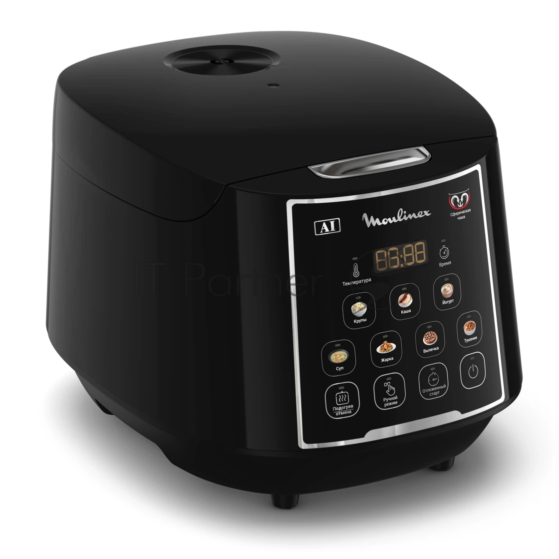Мультиварка Moulinex MK736BF2 черный, 5 л, 750 Вт, кнопки, 7 программ