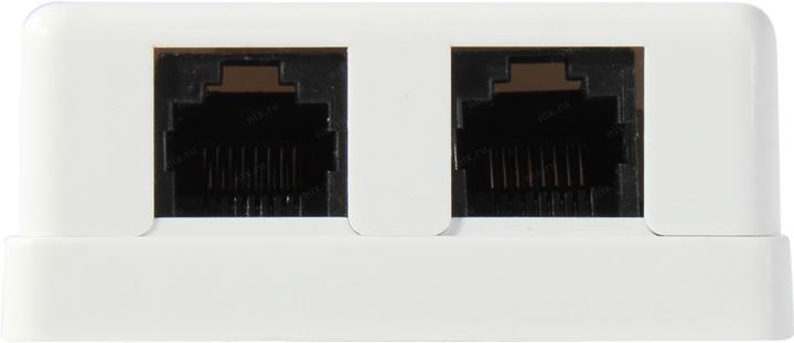 Exegate SM2-RJ45-C5 <EX292843RUS> Розетка внешняя  двойная RJ-45 кат.5e