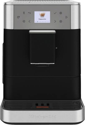 Автоматическая эспрессо-машина KitchenAid 5KES8556EBK, 2.2 л, одновременное приготовление двух чашек, 5 уровней крепости кофе, автоматическая очистка, автоматическая декальцинация, цветной дисплей, сенсорное управление, 15 рецептов, автоматическое вспенивание молока, цвет черный