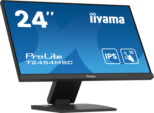 T2454MSC-B2AG - Монитор, iiyama, ProLite PL2454M, T2454MSC-B2AG, 23.8", 1920x1080, IPS, 16:9, 75 Гц, 300 кд/м2, 5 мс, 16.7М, 1000:1, 178/178, HDMI*1, DP*1, USB*2, Mini jack, Регулировка наклона, Черный