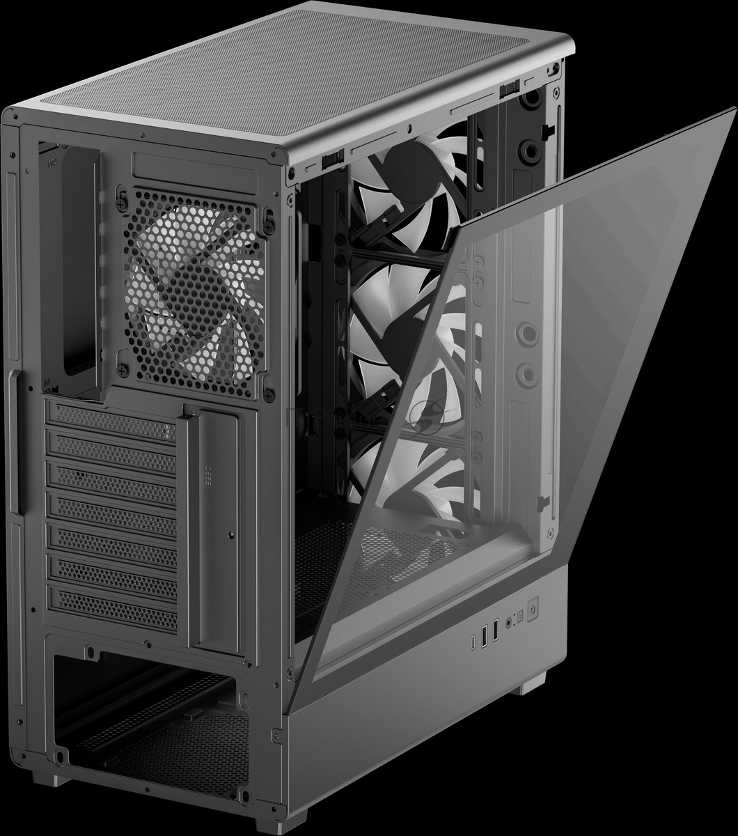 Корпус DeepCool CC550 4F, Midi-Tower, чёрный, 4 x 120 мм