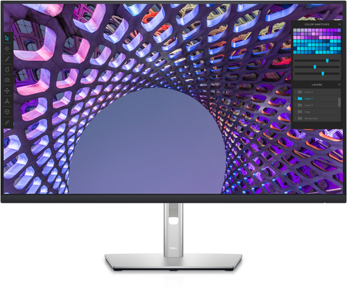 LCD Dell 31.5" P3223QE серебристый/черный {IPS 3840x2160 60Hz 5ms 10bit 350cd 1000:1 HDR10 HDMI2.0 DisplayPort1.4 RJ45 4xUSB3.2 USB-C3.2 Pivot HAS VESA}[210-beqz]