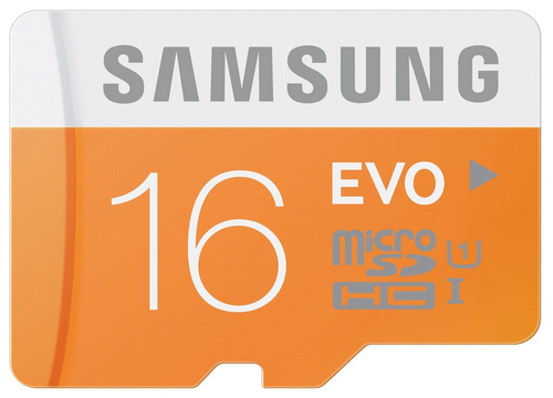 Micro SecureDigital 16Gb Samsung EVO Class 10 MB-MP16DA/RU {MicroSDHC Class 10 UHS-I, SD adapter}