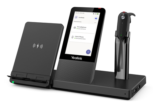 WH67 Teams, Беспроводная, HD звук, 120м DECT, Шумоподав, Дисплей 4'', USB-хаб, Bluetooth