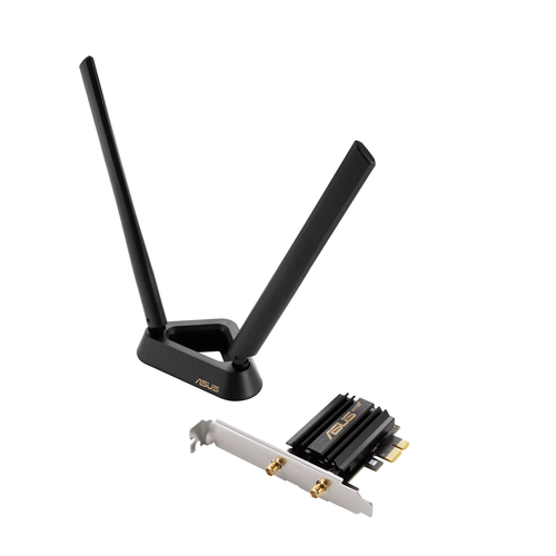 ASUS PCE-AXE59BT (90IG07I0-MO0B00) Адаптер WiFi + Bluetooth 6E PCI-E с 2 внешними антеннами и магнитным основанием