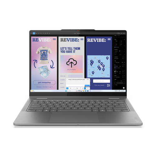 Ноутбук Lenovo Yoga 7 2-in-1 14ILL10 OLED, 14" (2880x1800) OLED 120 Гц/Intel Core Ultra 7 256V/16 ГБ LPDDR5X/512 ГБ SSD/Intel Arc Graphics/Windows 11 Home, Серый (83JQ00BLUE)