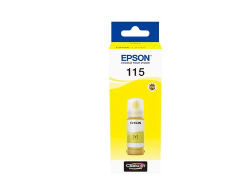 Чернила Epson 115, 70мл, желтый, оригинальные для Epson L8160, L8180 (C13T07D44A)