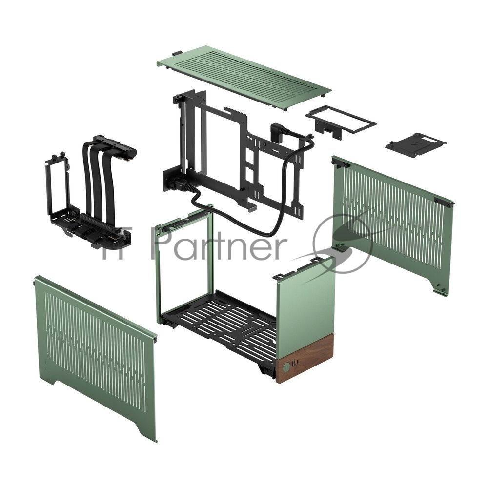 Компьютерный корпус без блока питания Fractal Design Terra, Mini-Tower, no fans, 1xUSB-A 3.0 + 1xUSB 3.2 Type-C, SFX PSU Support, mITX Jade