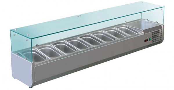 Витрина холодильная KORECO 8*GN1/3 -150 мм VRX 1800 395 WN
