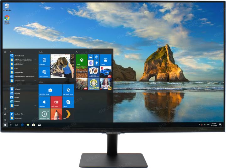 32"    ЖК монитор Samsung S32FM702UI (LCD, 3840x2160, HDMI, WiFi, BT, SmartTV,  ПДУ, USB2.0 Hub)