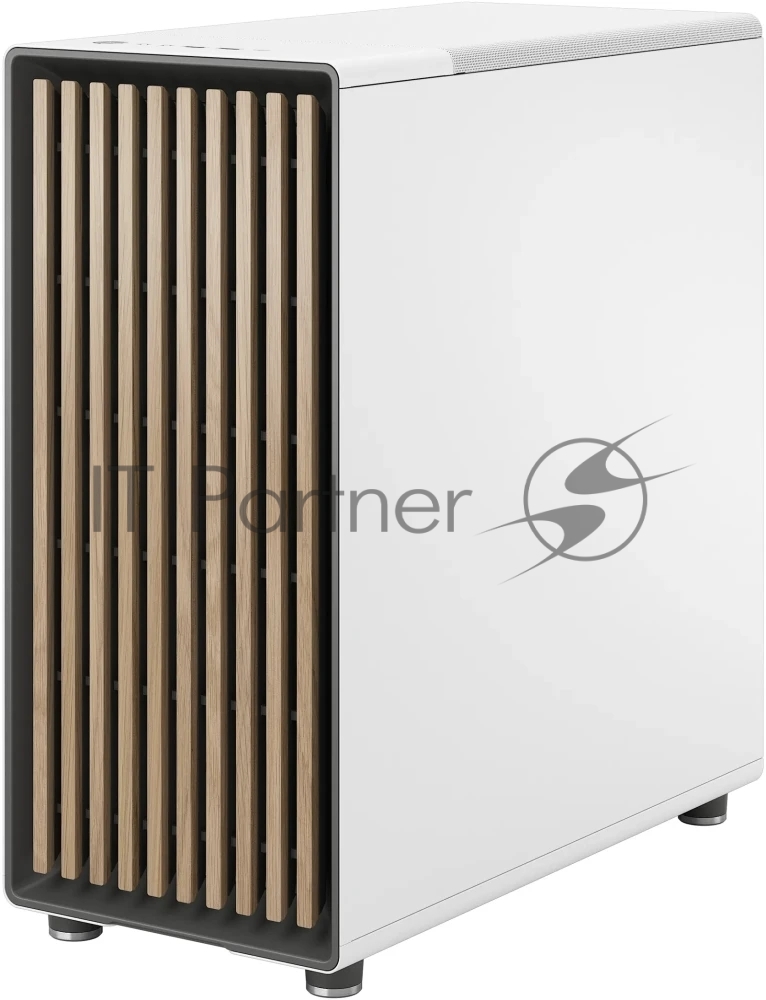 Компьютерный корпус без блока питания Case Fractal Design North TG Clear Tint, Midi-Tower, 2x140мм, 2xUSB-A 3.2 + 1xUSB 3.2 Type-C ATX, mATX, mITX Wood panel, Chalk белый
