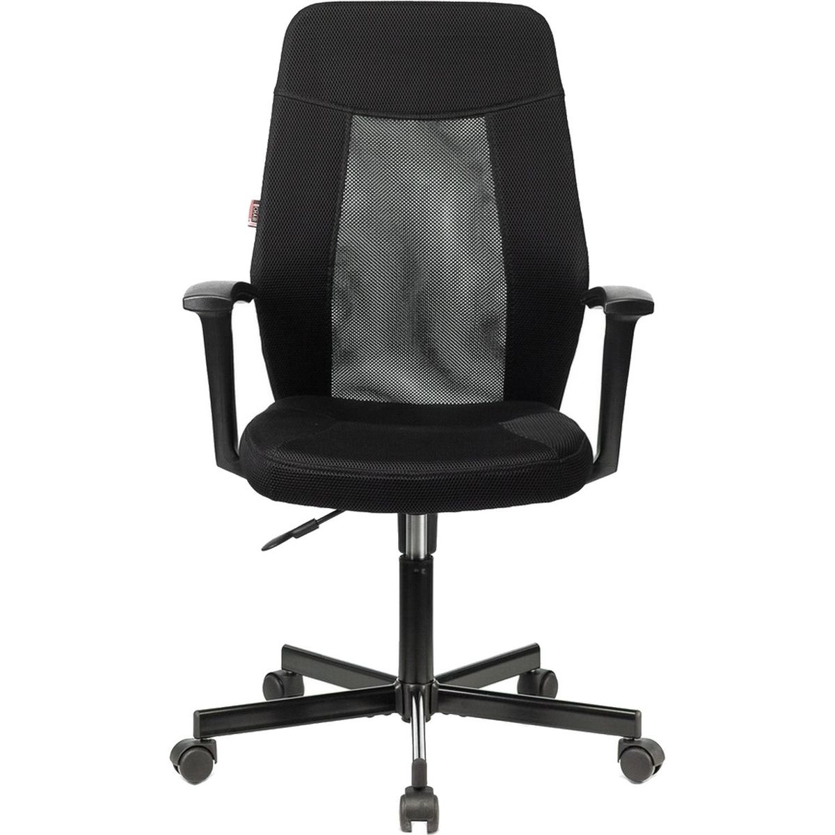 Кресло офисное Easy Chair 225 PTW, ткань/сетка черная, пластик черный