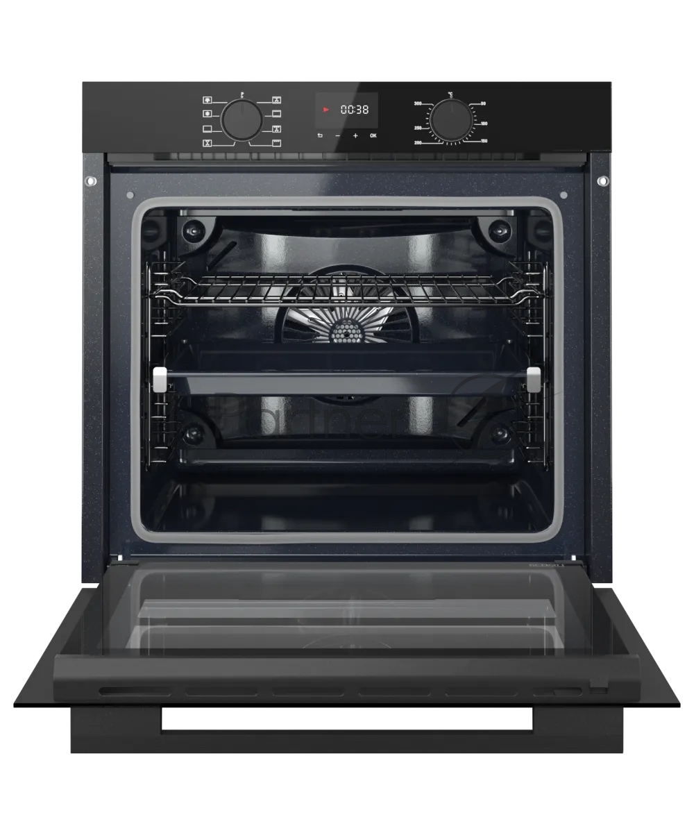 Духовой шкаф Kuppersberg HF 608 Black, доводчик двери, цвет черный, цвет фурнитуры черный