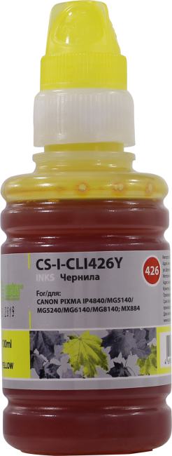 Чернила Cactus CS-I-CLI426Y Yellow для Canon Pixma  MG5140/5240/6140/8140/MX884  (100мл)