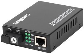 Медиаконвертер Beward STM-206B25, 100М, 25км, одномодовый
