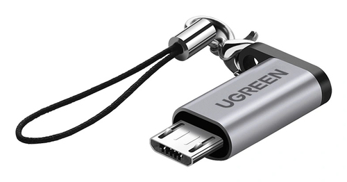 50590_ Адаптер UGREEN US282 (50590) USB-C Female to Micro USB  Male  Adapter.  Цвет: серый