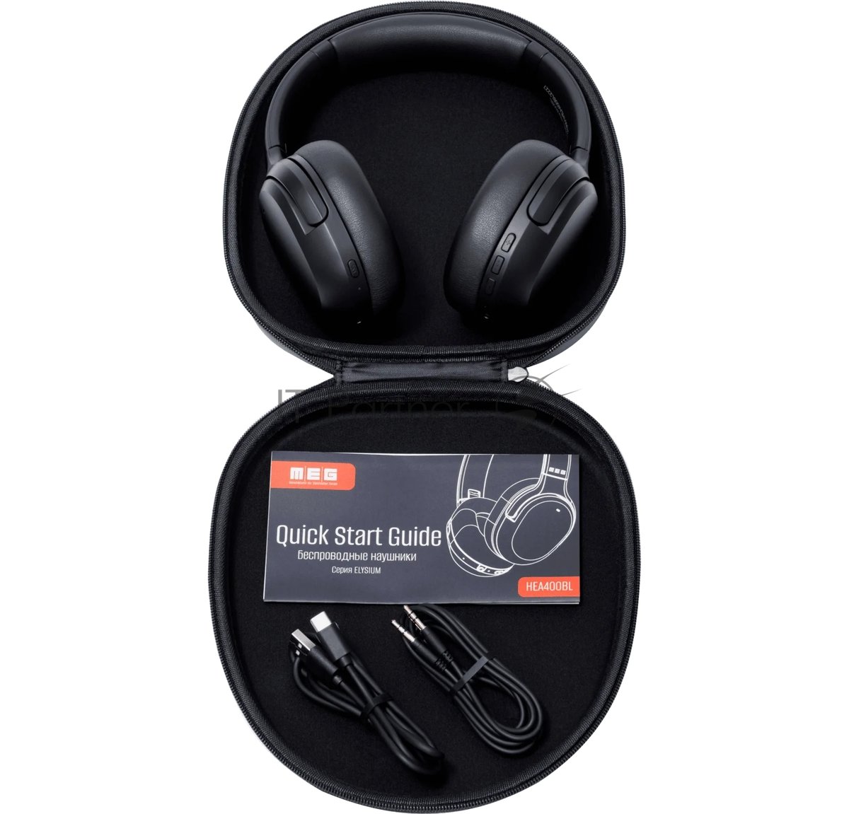 Беспроводные наушники MEG HEA400BL, Bluetooth 6.0, ANC Hybrid, до 75 ч