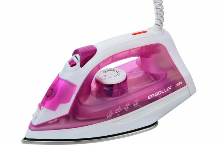 ERGOLUX Утюг паровой электр. ELX-SI05-C39 фиолетовый/белый (тефлон, 2000Вт)