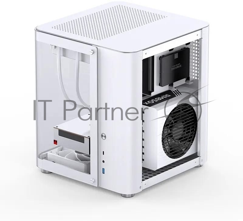 Компьютерный корпус без блока питания JONSBO TK-1, Mini-Tower, TG, no fan, 1xUSB-A 3.2 + 1xUSB-C 3.2, mATX, mITX White