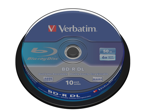 BD-R Disc Verbatim  50Gb  6x Dual Layer (уп.10 шт)  на шпинделе(43746)