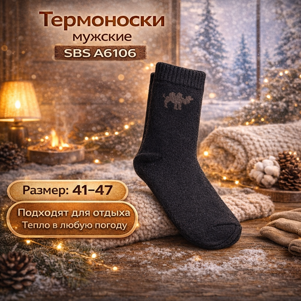 Термоноски мужские СВС А6106 размер 41-47