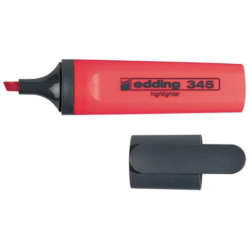 Выделители текста Edding Е-345/2, красный, ст.10