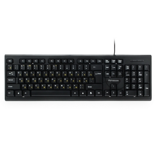 Клавиатура Гарнизон GK-120, USB, черный, карбон