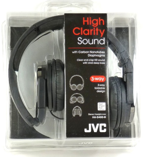 JVC HA-S400-B black {Наушники легкие с оголовьем, складная конструкция}