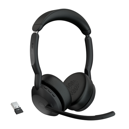 Наушники с микрофоном Jabra Evolve2 55 Link380a MS черный накладные BT оголовье (25599-999-999)