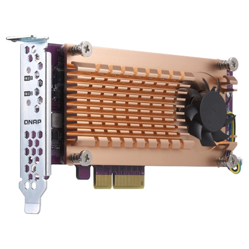 QNAP <QM2-2P-384> Dual M.2 PCIe SSD  expansion  card  (2xM.2 PCIe)