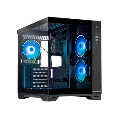 Компьютерный корпус Chieftec Visio черный без БП ATX 2x80мм 4x120мм 2x140мм 1xUSB 2.0 2xUSB 3.0 audio bott PSU