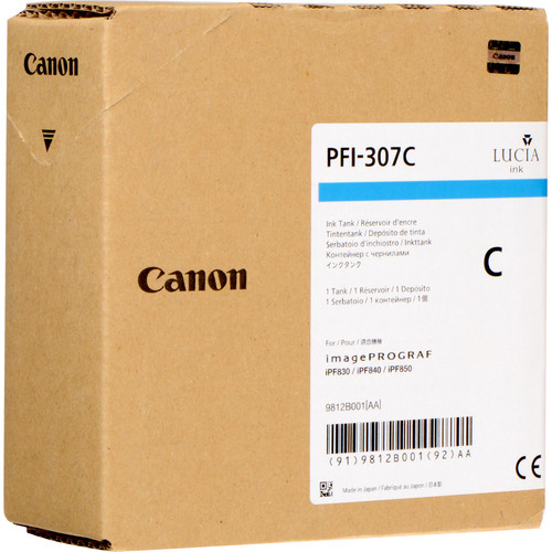 Картридж голубой PFI-307 C для Canon iPF830/840/850 (330 мл) (9812B001)