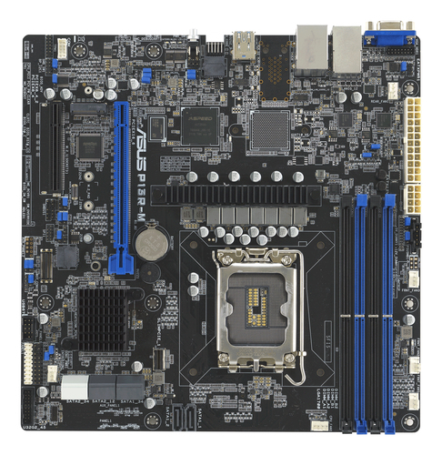 Материнская плата ASUS P13R-M, LGA 1700, Intel C262, 4xDDR5 ECC, 8xSATA, 1xM.2, 1xPCIe 5.0 x16, 2x1Gb LAN, 3xUSB-A 3.2 Gen 2, 1xVGA, mATX