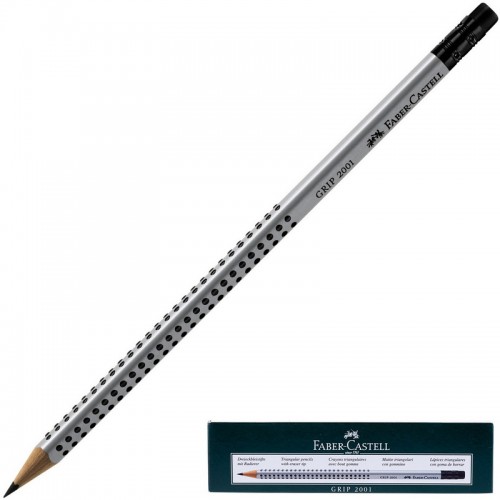 Карандаш ч/граф. с ластиком, "Faber-Castell" Grip 2001, нв, /117200