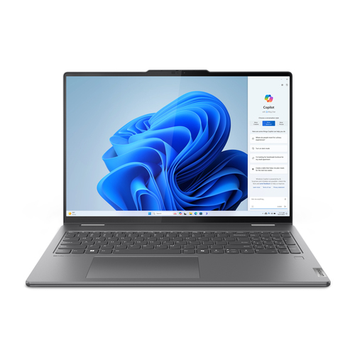 Ноутбук-трансформер Lenovo Yoga 7 2-in-1 16IML9 - 16", 1920x1200 (WUXGA), 300-nit, Intel Core Ultra 7 155U 1700MHz, LPDDR5X 16 ГБ 1 ТБ, Intel Iris Xe Graphics, Bluetooth, Wi-Fi, FPR, TouchScreen, серый, Windows 11 Home 64, 83DL0002US