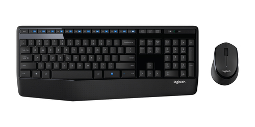 Комплект беспроводной Logitech Wireless Combo MK345 |920-008534| клавиатура черная, 104 клавиши, |920-008534| мышь M280, черная, оптическая, 3 кнопки, под правую руку, 2.4GHz, USB-ресивер, (073197)