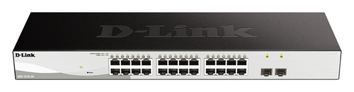 Коммутатор/ DGS-1210-26/F Smart L2 Switch 24х1000Base-T, 2х1000Base-X SFP, Compact CLI