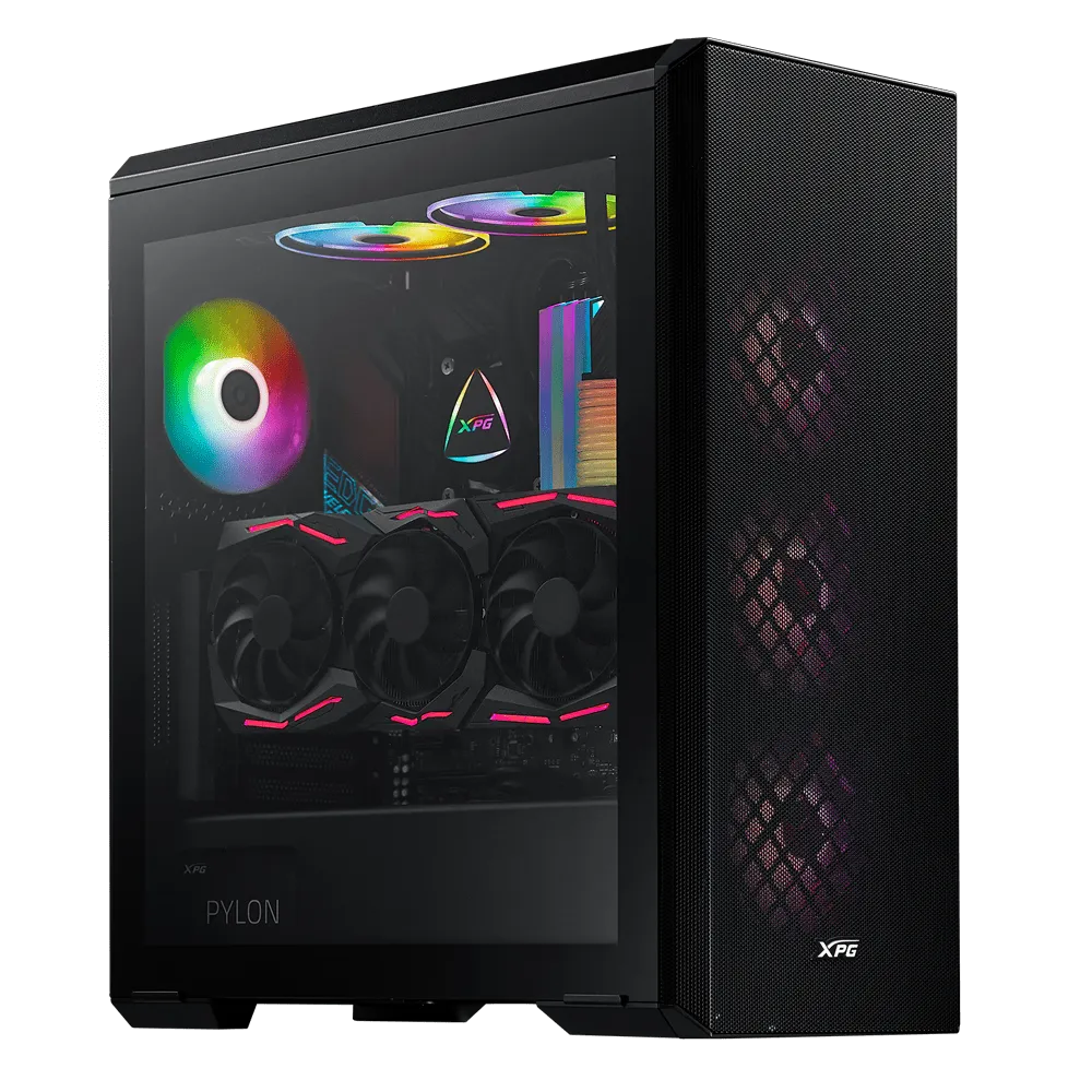 Корпус для ПК ADATA - XPG DEFENDER, mITX, mATX, ATX, E-ATX, 2х2.5", 2х3.5", 2xUSB3.0, Midi Tower, без БП, цвет чёрный, DEFENDER-BKCWW