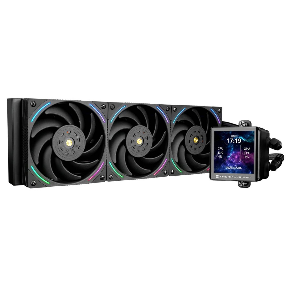 СЖО Thermalright F-VISION-BL-360-ARGB-V2, 360мм, 3×120мм, ARGB, Black