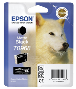 Картридж EPSON - T0968, Струйный, Матовый черный, 495стр, C13T09684010