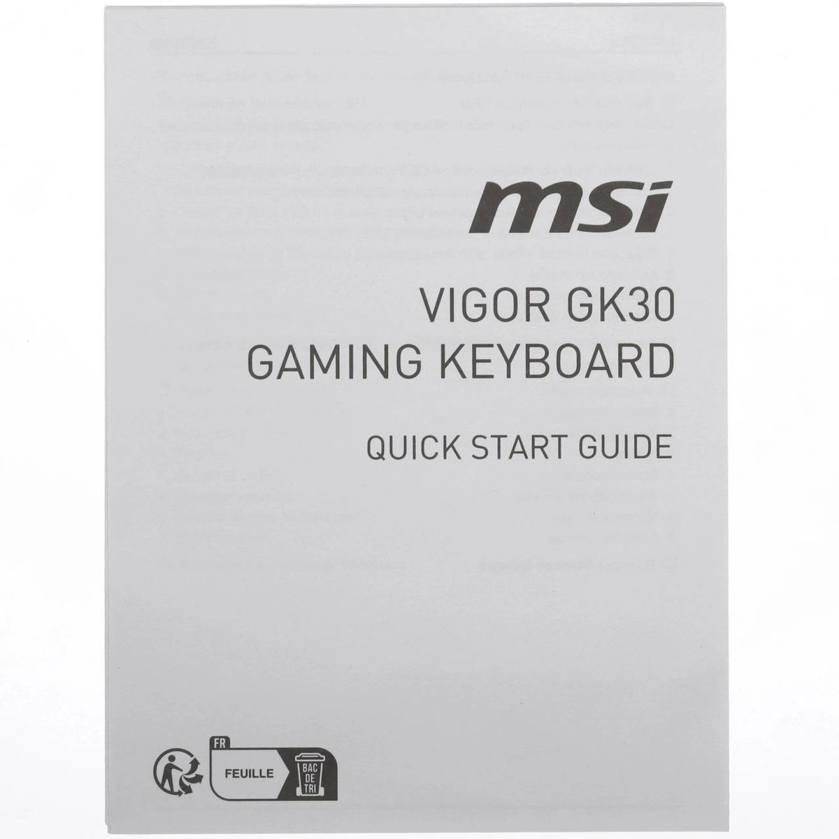 MSI GK30 Infrared черный/красный USB Multimedia for gamer LED  кабель 1.8м