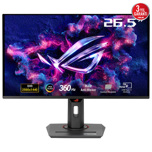 Монитор Asus 26.5" ROG Strix XG27ACDNG черный QD OLED LED 0.03ms 16:9 HDMI глянцевая HAS Piv 450cd 178гр/178гр 2560x1440 360Hz DP 2K USB 7.44кг